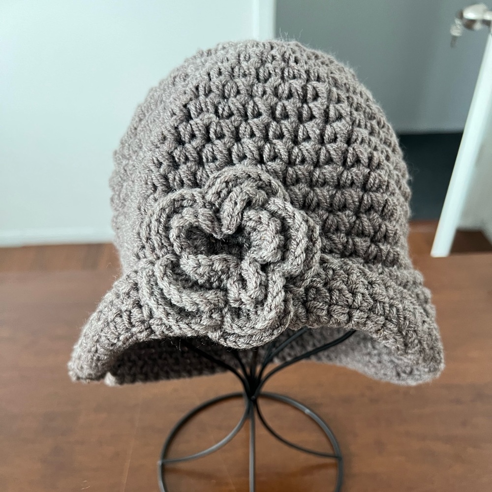 Knit bag w flower
